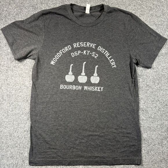 Woodford Reserve Distillery Men's T-Shirt Size M Gray Bourbon‎ Whiskey DSP-KY-52 - Picture 1 of 6